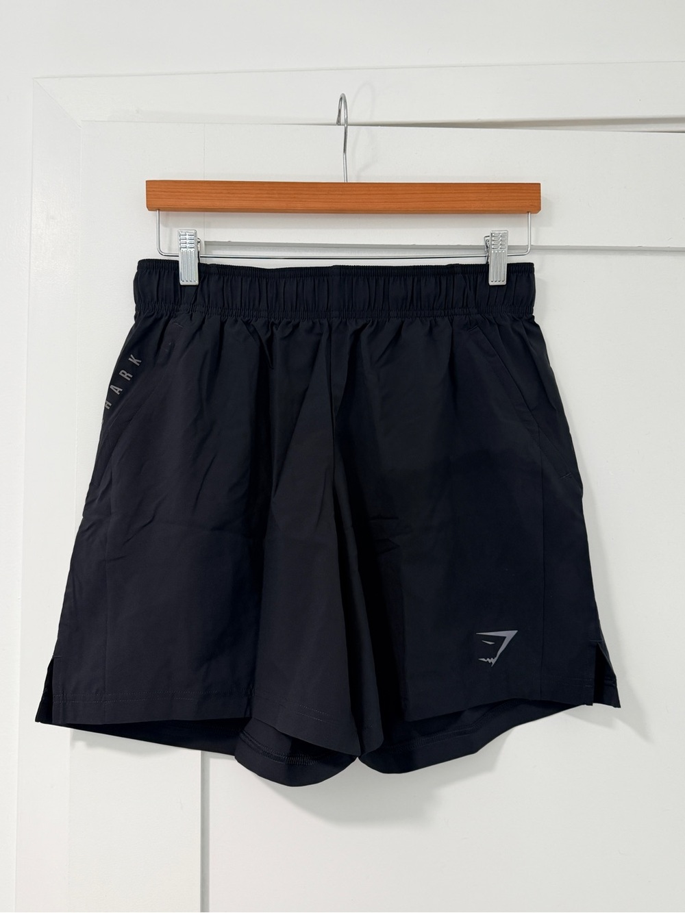 Gymshark Black Men’s Athletic Shorts with Subtle Logo